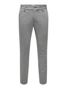 Only & Sons chino streep light grey €39,99
