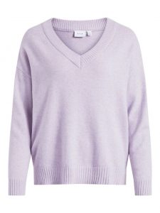 Vila v-hals pullover pastel lilac €29,99